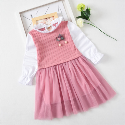 Children's clothing girls long-sleeved dress Little Girl Ocean Skirts Child Princess Skirt
